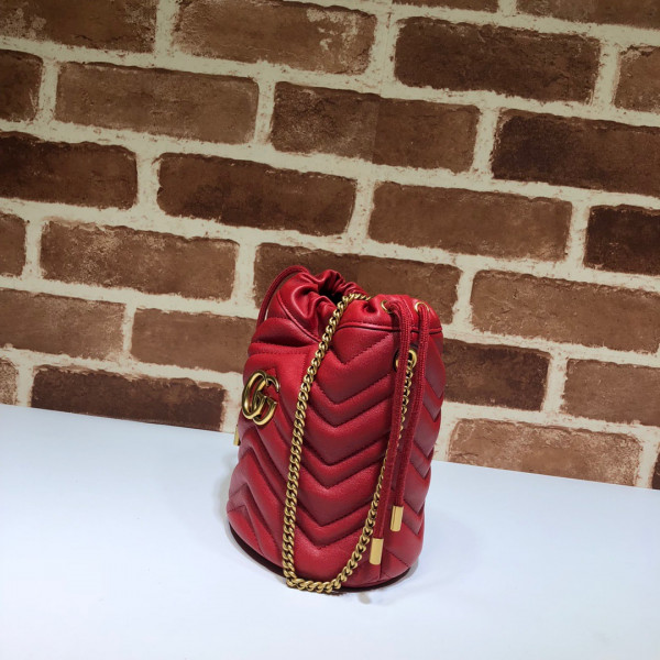 HOT SALE GUCCI GG Marmont mini bucket bag