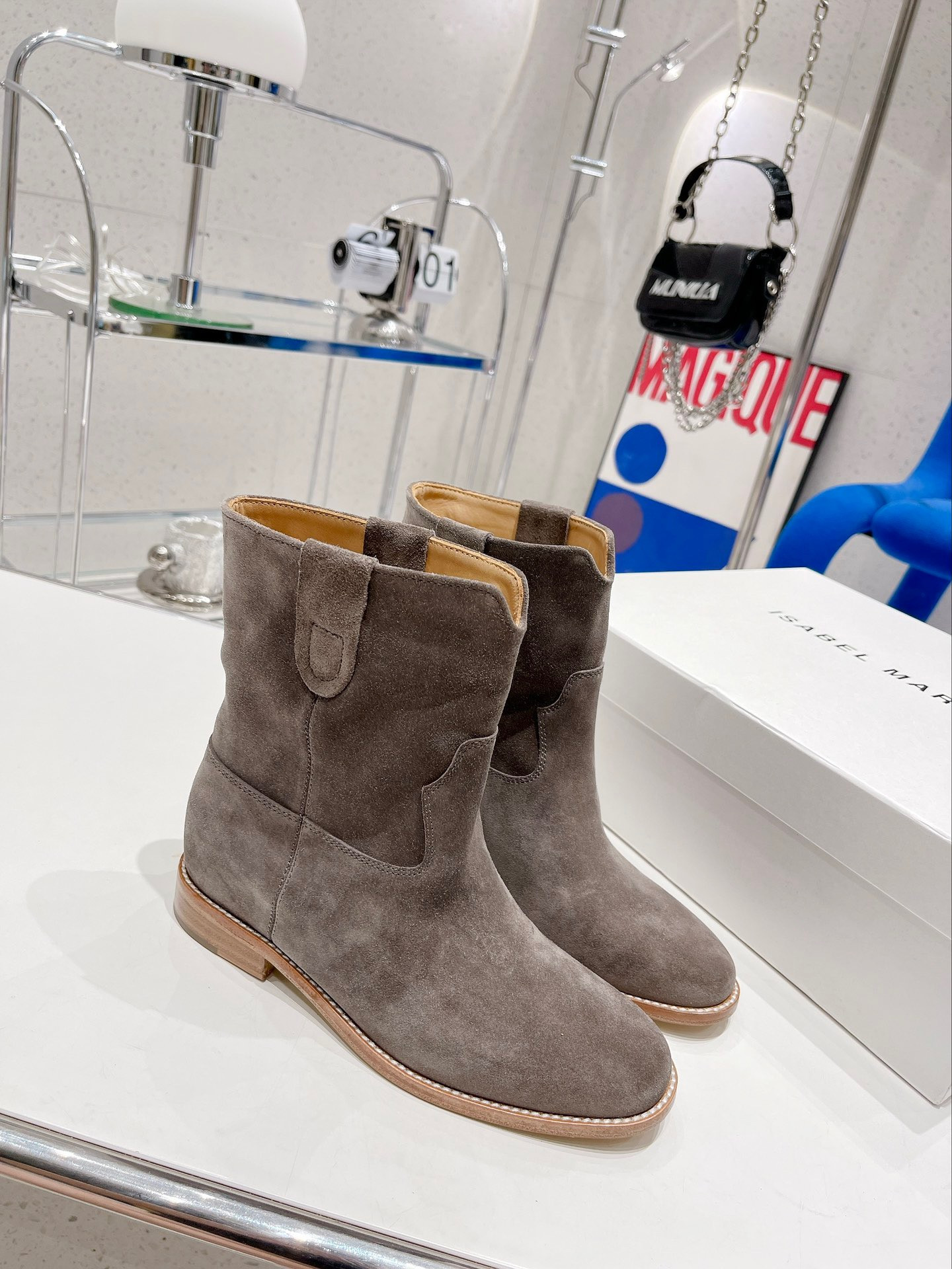 HOT SALE ISABEL MARANT SUSEE SUEDE ANKLE BOOTS