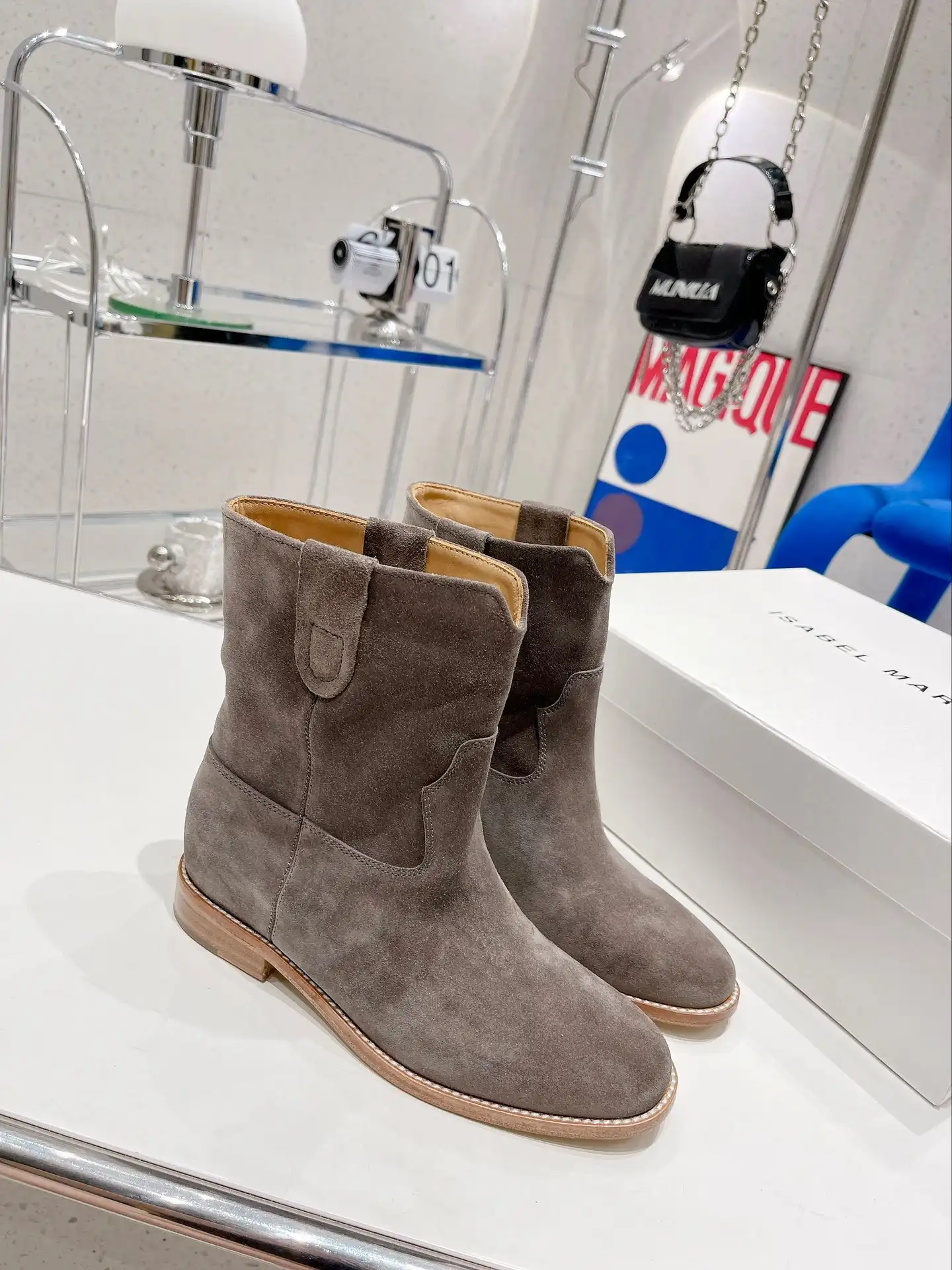 REP ISABEL MARANT SUSEE SUEDE ANKLE BOOTS