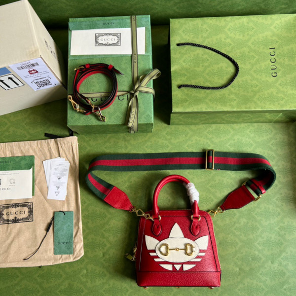 HOT SALE adidas x Gucci Horsebit 1955 mini bag