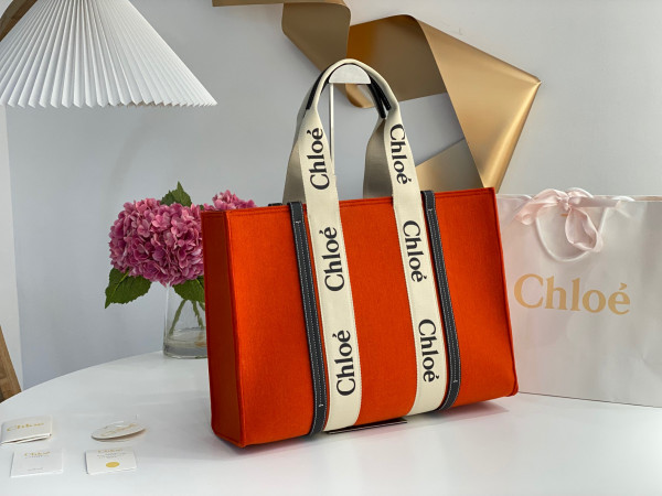 HOT SALE CHLOÉ large woody tote bag