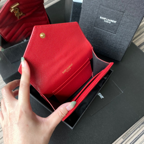 HOT SALE YSL MONOGRAM SMALL ENVELOPE WALLET IN