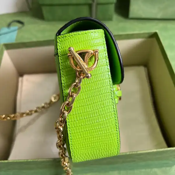 First bag ru Gucci Horsebit 1955 lizard mini bag