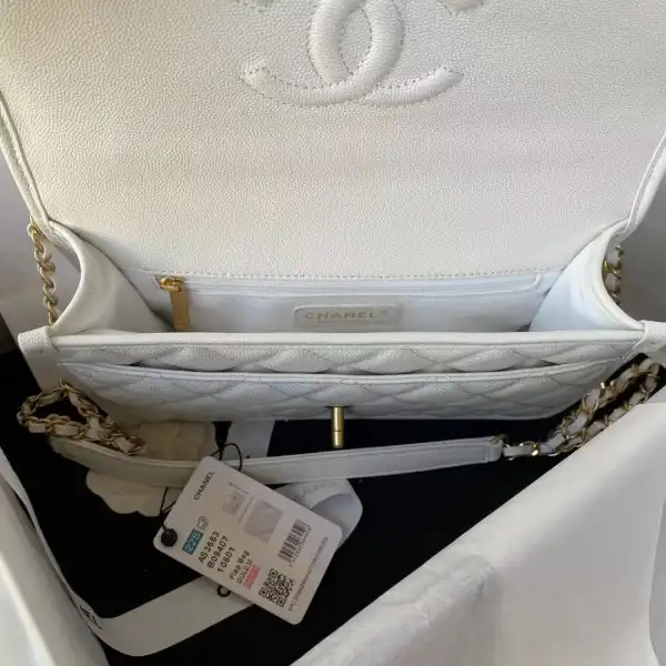 CHANEL SMALL FLAP BAG WITH TOP HANDLE