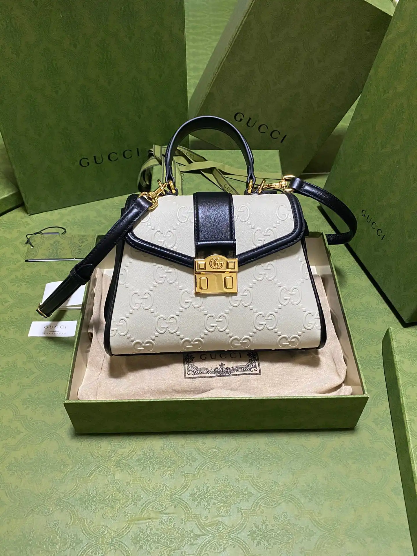 GUCCI Small GG top handle bag