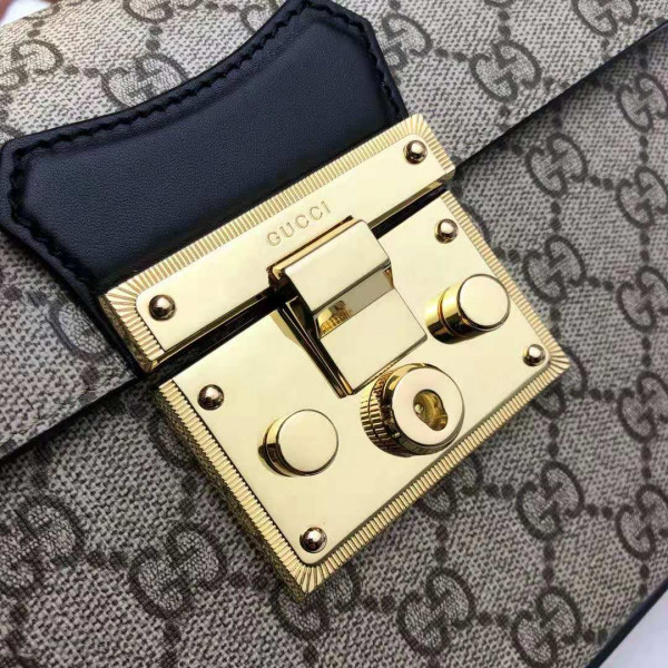 HOT SALE GUCCI Padlock GG small bamboo shoulder bag