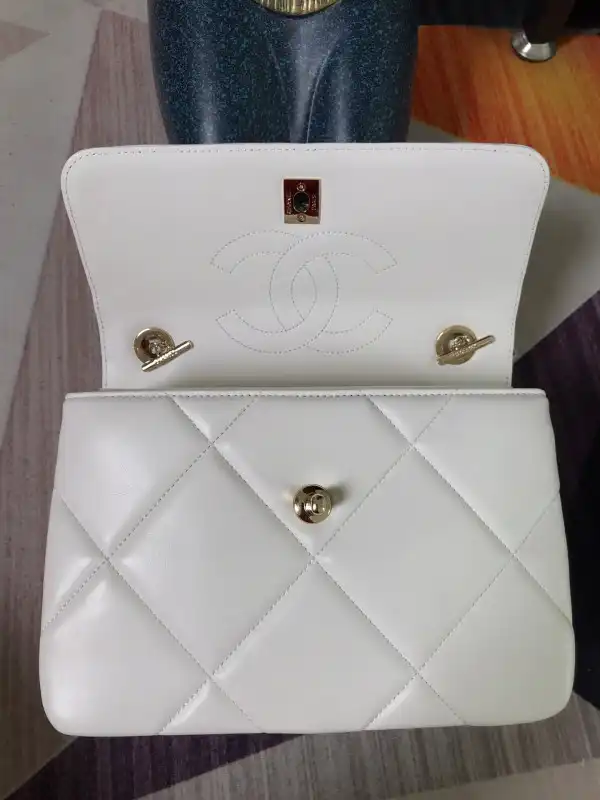 CHANEL FLAP BAG WITH TOP HANDLE