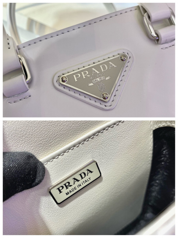 HOT SALE PRADA Small brushed leather tote