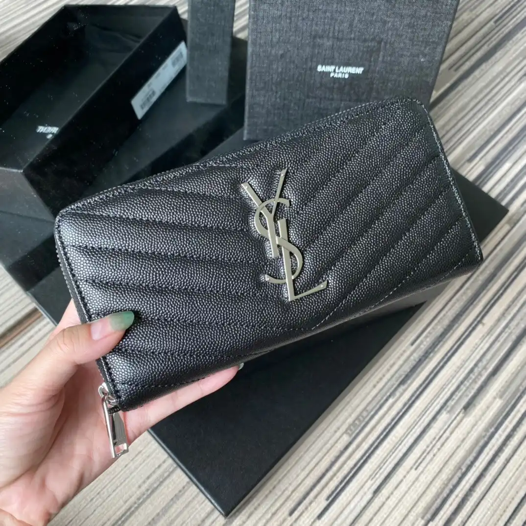 YSL MONOGRAM ZIPPY WALLET