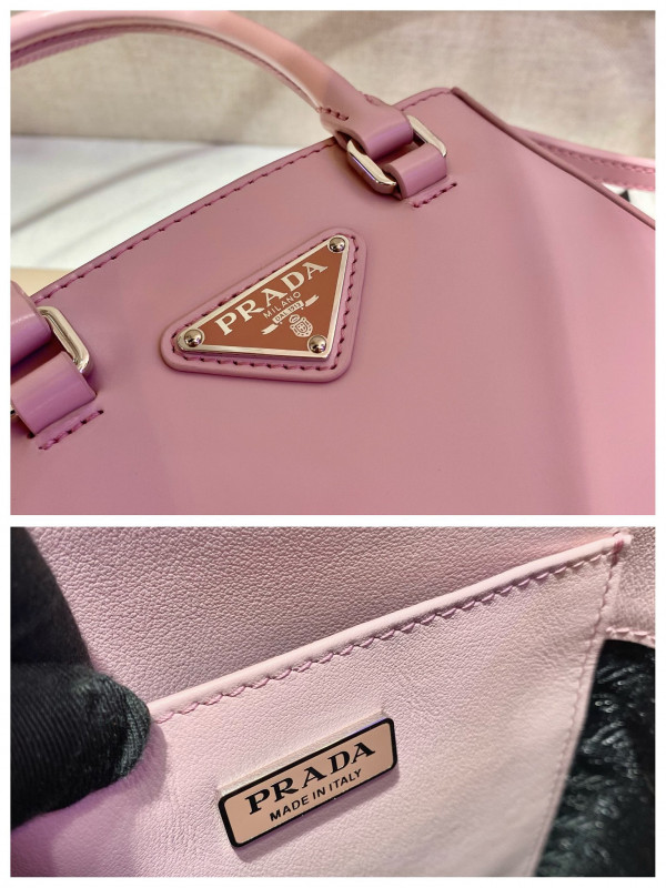 HOT SALE PRADA Small brushed leather tote