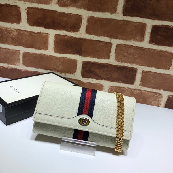 HOT SALE GUCCI Ophidia GG chain wallet