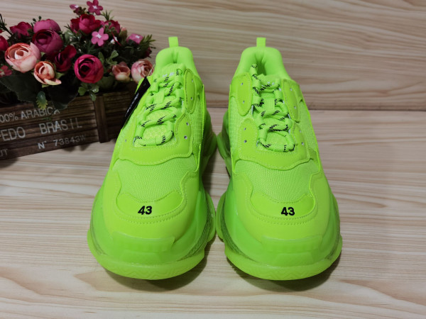 HOT SALE BALENCIAGA TRIPLE S TRAINERS CLEAR SOLE FLLO YELLOW 541624 W09O1 9002