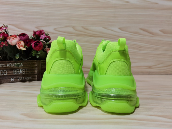 HOT SALE BALENCIAGA TRIPLE S TRAINERS CLEAR SOLE FLLO YELLOW 541624 W09O1 9002