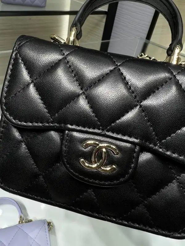 CHANEL FLAP COIN PURSE WITH CHAIN