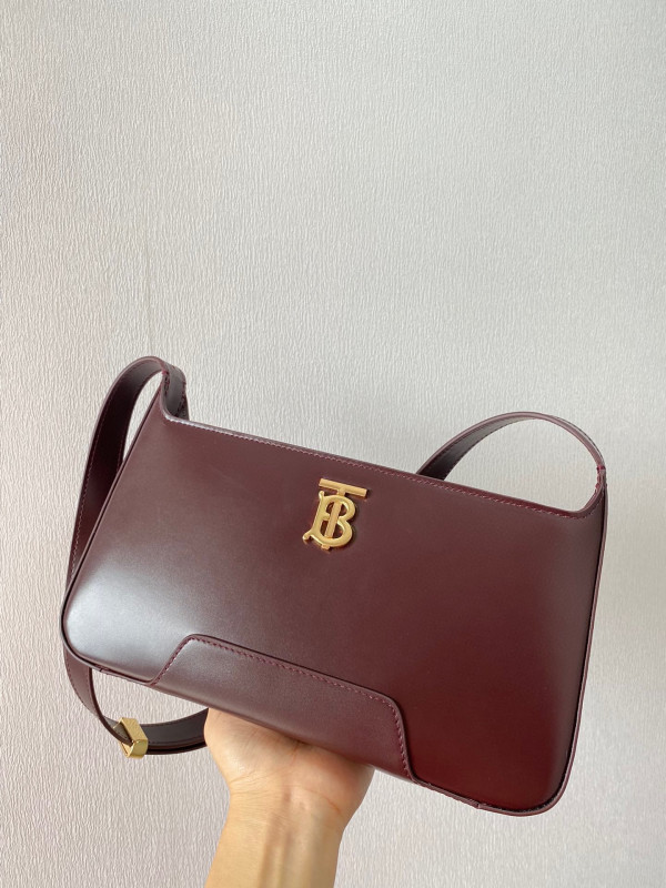 HOT SALE BURBERRY Leather TB Shoulder Bag