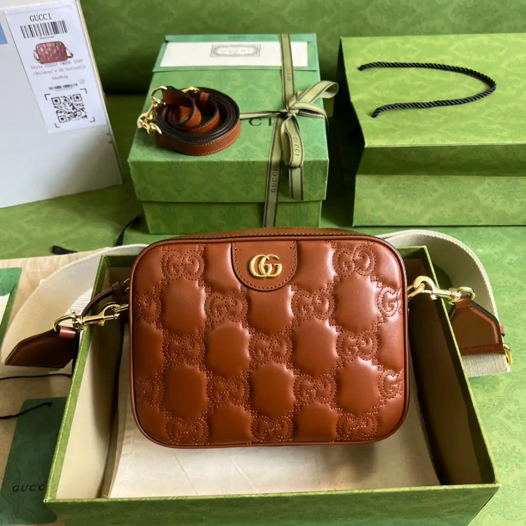 First bag ru Gucci GG matelassé leather shoulder bag