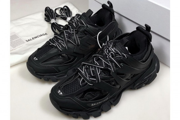 HOT SALE BALENCIAGA TRACK TRAINER 'TRIPLE BLACK' 542436 W1GB 1000