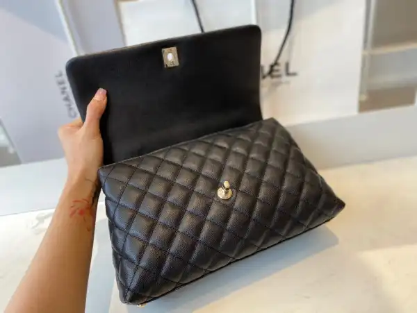 CHANEL LARGE FLAP BAG WITH TOP HANDLE