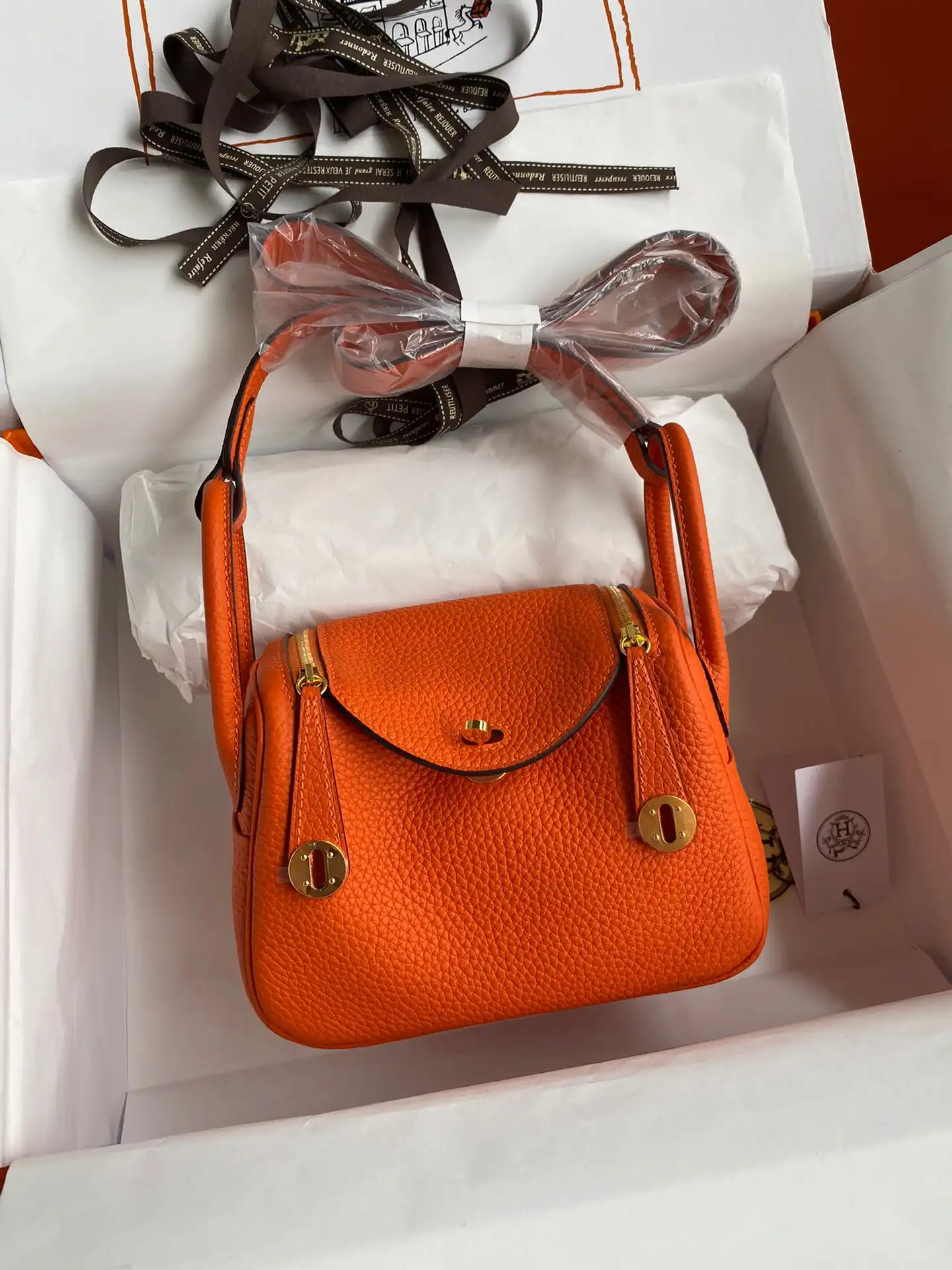 First bag ru HERMES LINDY MINI HANDMADE