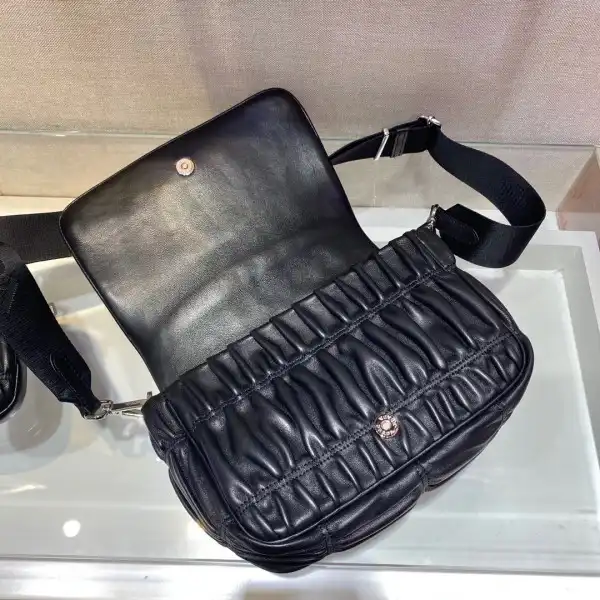 Prada Gaufré nappa leather shoulder bag