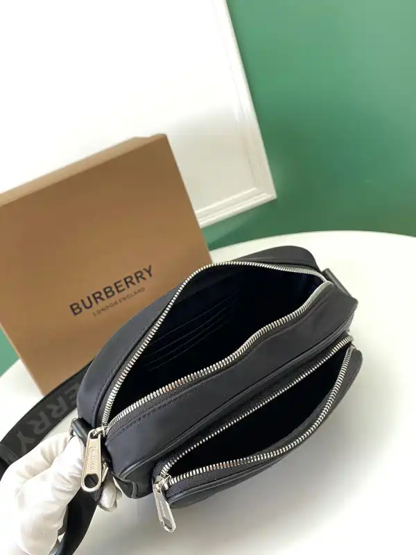 First Bag Ru BURBERRY Logo Print Nylon Crossbody Bag