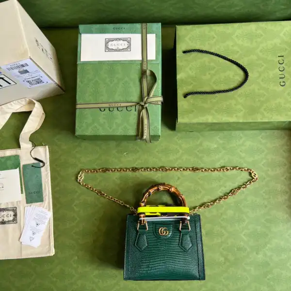 Gucci Diana lizard mini bag