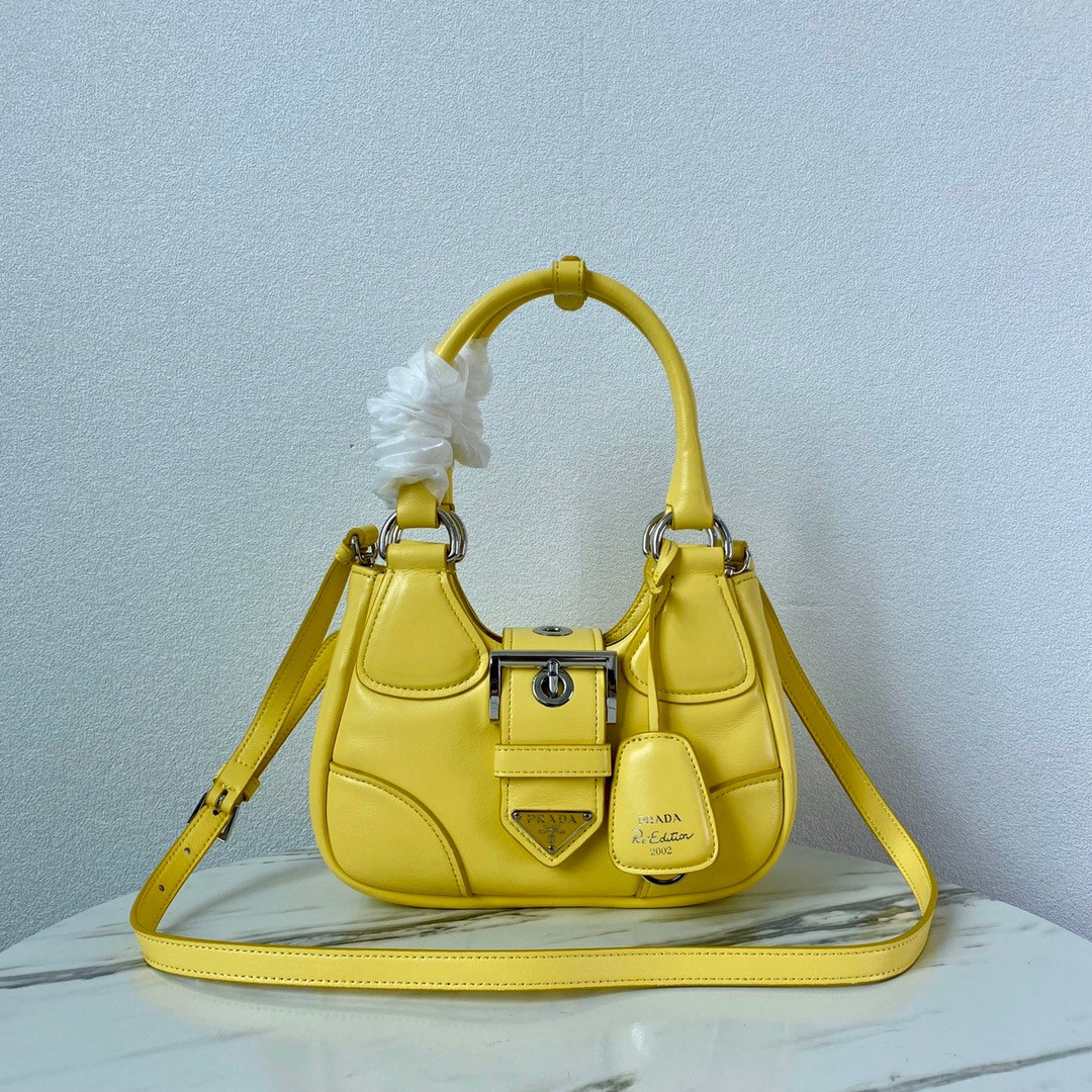 HOT SALE PRADA Moon padded nappa-leather bag