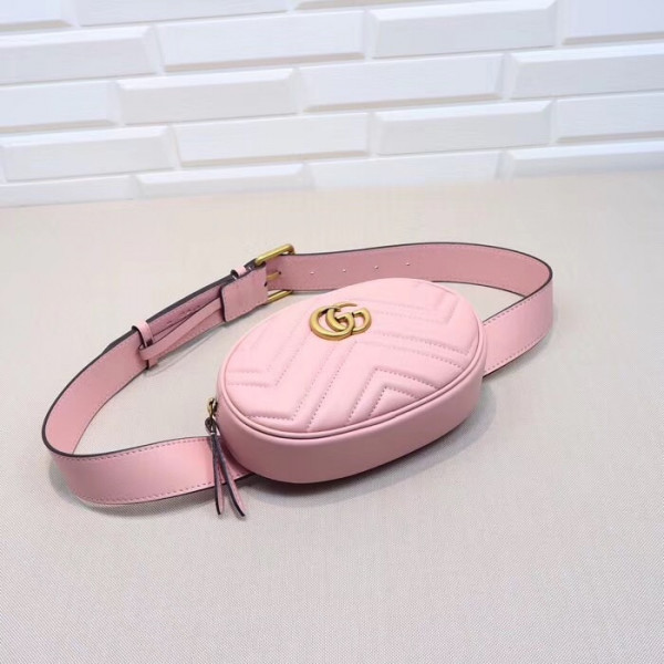 HOT SALE Gucci GG Marmont Matelassé Leather Belt Bag