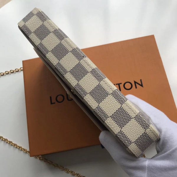 [FREE SHIPPING] Louis Vuitton Pochette Felicie Damier Bag N63106