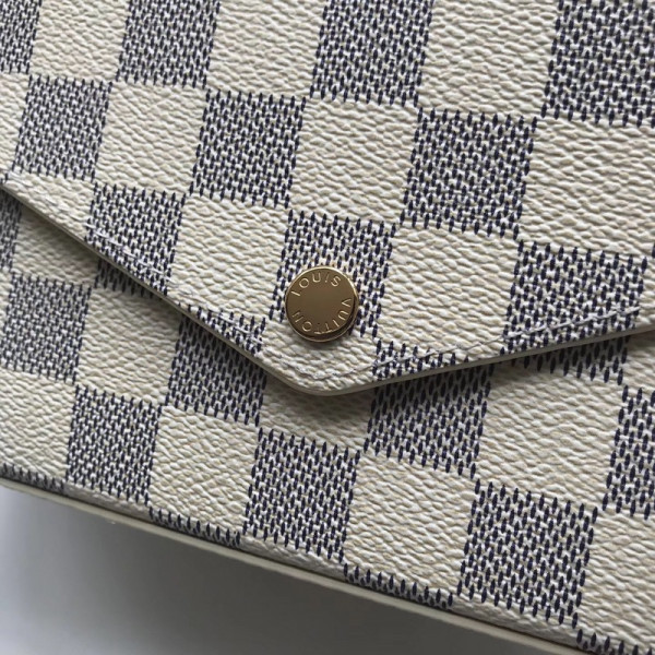 [FREE SHIPPING] Louis Vuitton Pochette Felicie Damier Bag N63106