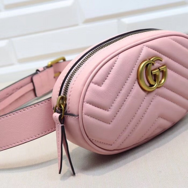 HOT SALE Gucci GG Marmont Matelassé Leather Belt Bag