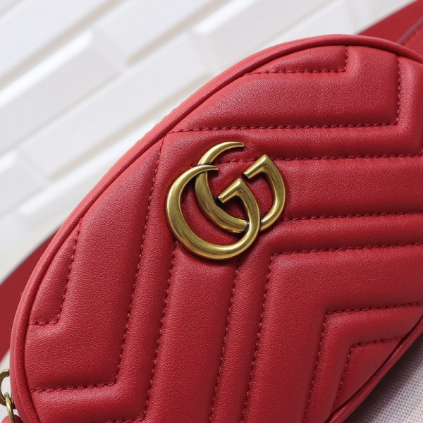 HOT SALE Gucci GG Marmont Matelassé Leather Belt Bag