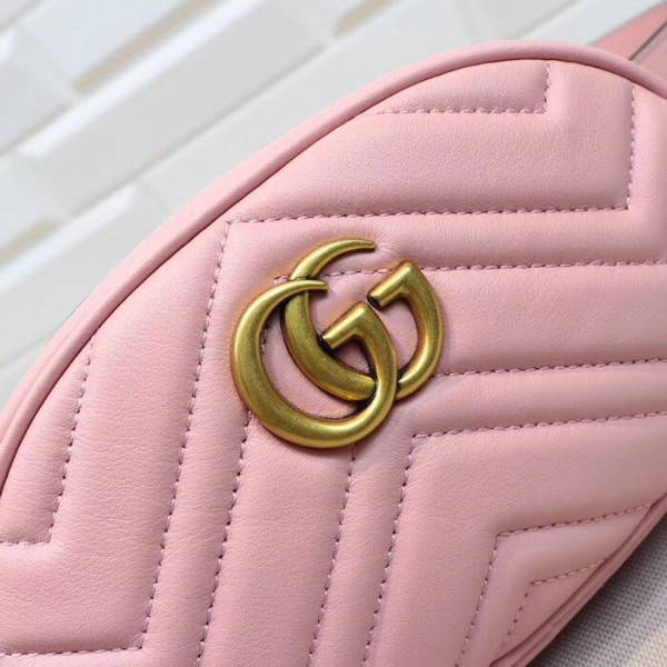 HOT SALE Gucci GG Marmont Matelassé Leather Belt Bag