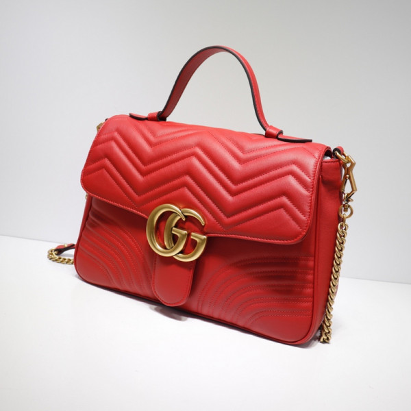 HOT SALE Gucci GG Marmont medium top handle bag