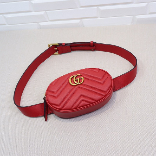 HOT SALE Gucci GG Marmont Matelassé Leather Belt Bag