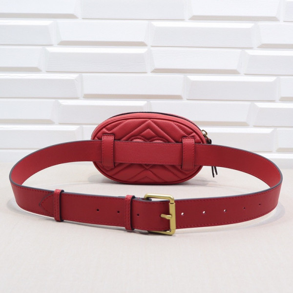 HOT SALE Gucci GG Marmont Matelassé Leather Belt Bag