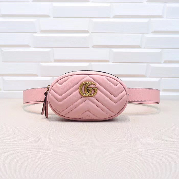 HOT SALE Gucci GG Marmont Matelassé Leather Belt Bag