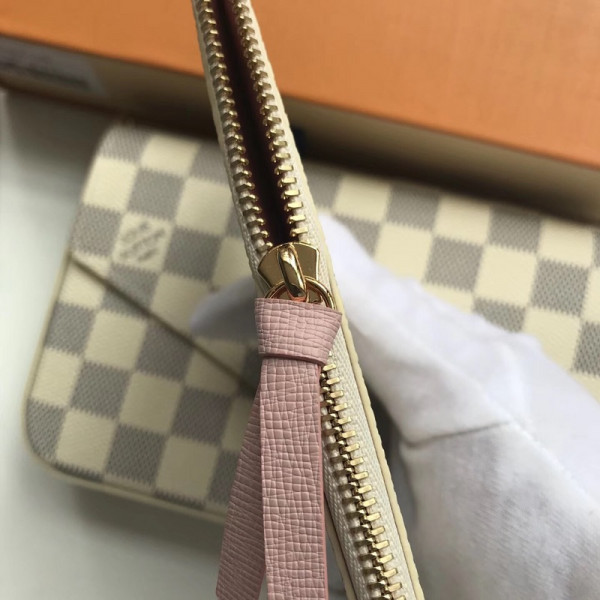 [FREE SHIPPING] Louis Vuitton Pochette Felicie Damier Bag N63106