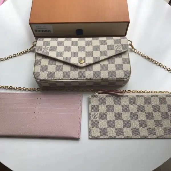 TO Louis Vuitton Pochette Felicie Damier Bag N63106