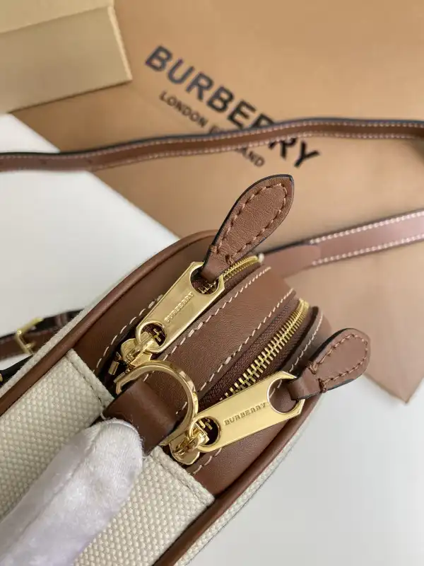 Bagsoffer BURBERRY Logo Graphic Canvas and Leather Louise Bag