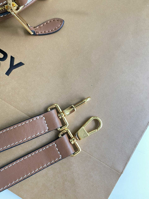 HOT SALE BURBERRY Logo Graphic Canvas and Leather Louise Bag