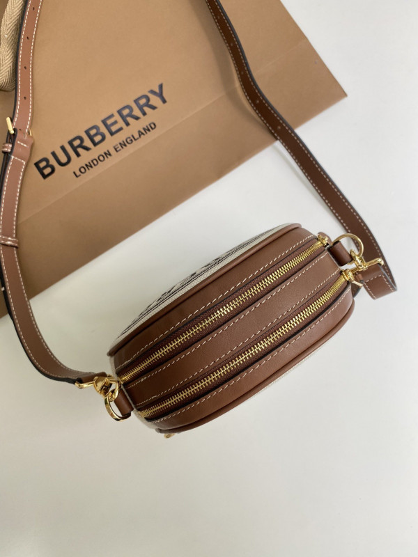 HOT SALE BURBERRY Logo Graphic Canvas and Leather Louise Bag