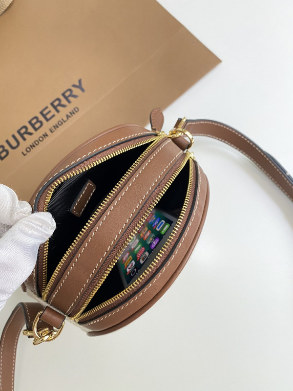 HOT SALE BURBERRY Logo Graphic Canvas and Leather Louise Bag