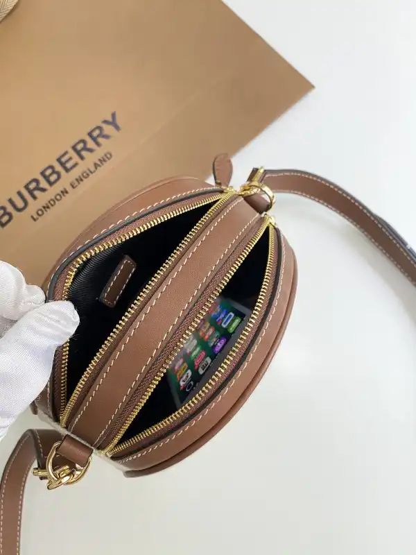 BURBERRY Logo Graphic Canvas and Leather Louise Bag