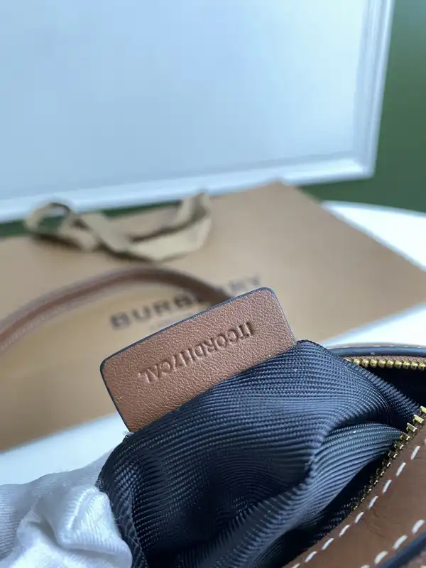 BURBERRY Logo Graphic Canvas and Leather Louise Bag