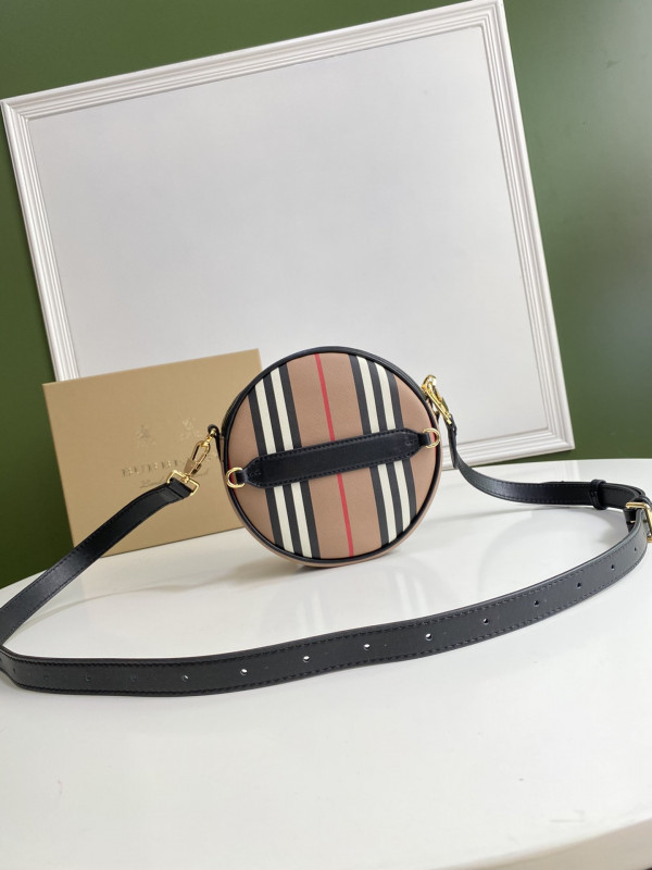 HOT SALE BURBERRY Icon Stripe E-canvas Louise Bag