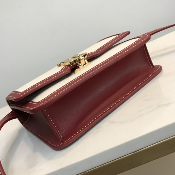 HOT SALE BURBERRY Two-tone Canvas and Leather TB Bag