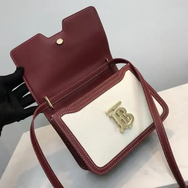 Frstbag ru BURBERRY Two-tone Canvas and Leather TB Bag