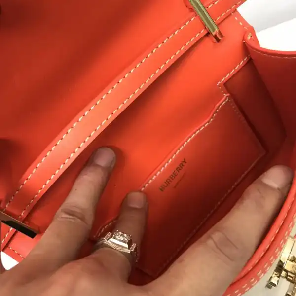 First bag ru BURBERRY Two-tone Canvas and Leather TB Bag