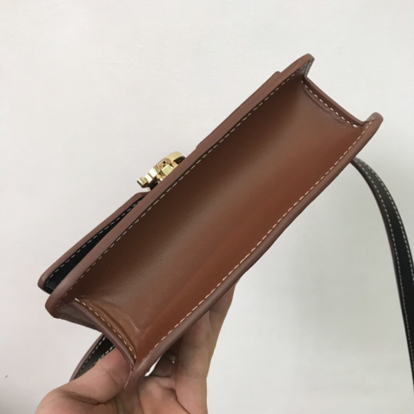 HOT SALE BURBERRY Two-tone Canvas and Leather TB Bag